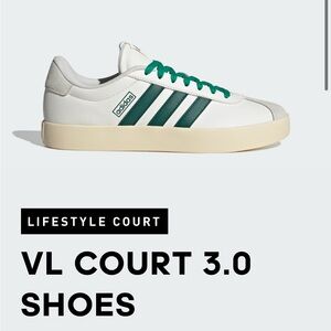 adidas White and Green Sneakers